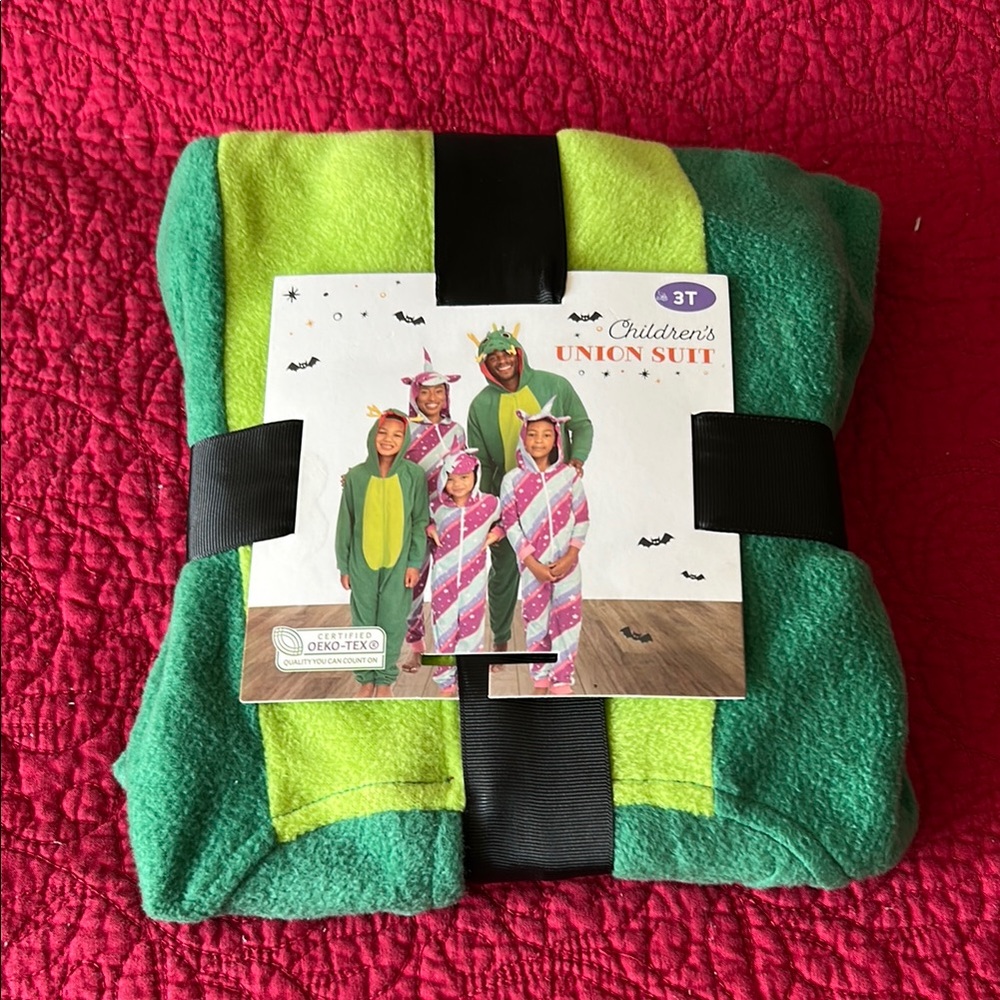 OEKO TEX Green Dinosaur Kids Costume size 3t new